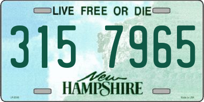 NH license plate 3157965