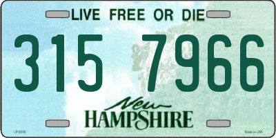 NH license plate 3157966