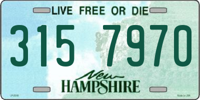 NH license plate 3157970