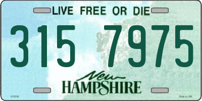 NH license plate 3157975