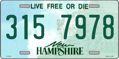 NH license plate 3157978