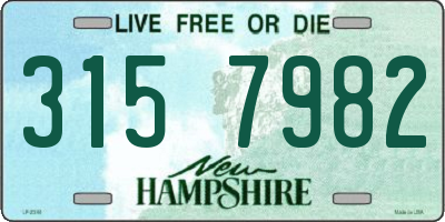 NH license plate 3157982