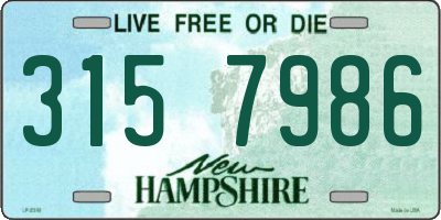 NH license plate 3157986