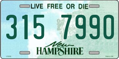 NH license plate 3157990