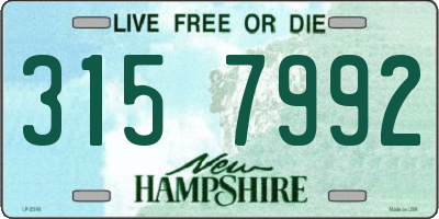 NH license plate 3157992