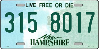 NH license plate 3158017