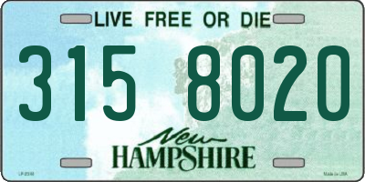 NH license plate 3158020