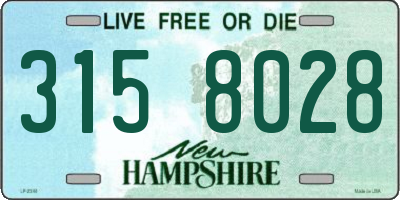 NH license plate 3158028