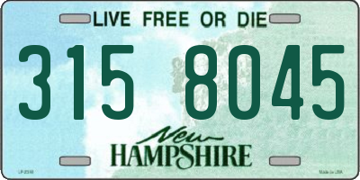 NH license plate 3158045