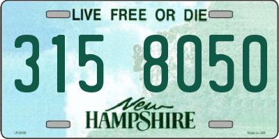 NH license plate 3158050