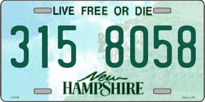 NH license plate 3158058