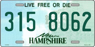 NH license plate 3158062