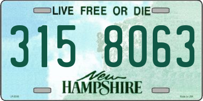 NH license plate 3158063