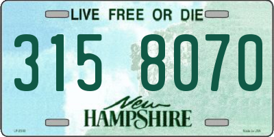 NH license plate 3158070
