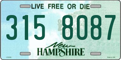 NH license plate 3158087