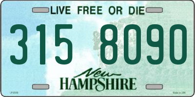 NH license plate 3158090