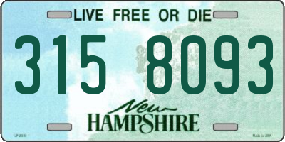 NH license plate 3158093