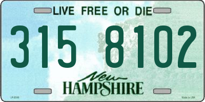 NH license plate 3158102