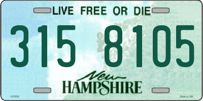 NH license plate 3158105