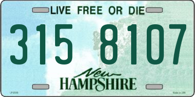 NH license plate 3158107