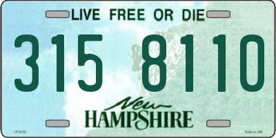 NH license plate 3158110
