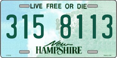 NH license plate 3158113