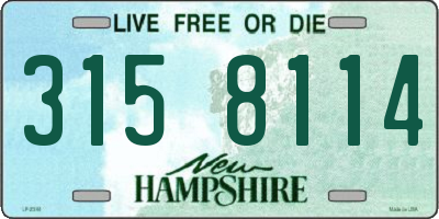 NH license plate 3158114