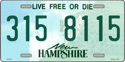 NH license plate 3158115