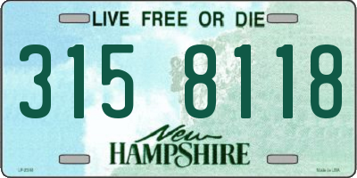 NH license plate 3158118