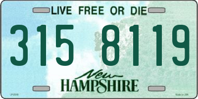 NH license plate 3158119