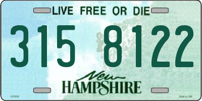 NH license plate 3158122