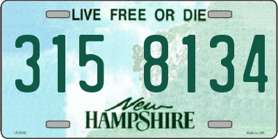 NH license plate 3158134