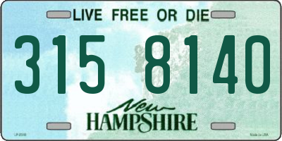 NH license plate 3158140