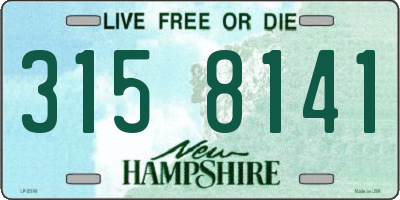 NH license plate 3158141