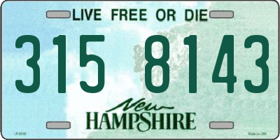 NH license plate 3158143