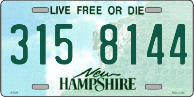 NH license plate 3158144