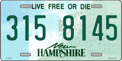 NH license plate 3158145