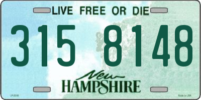 NH license plate 3158148