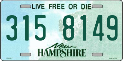 NH license plate 3158149