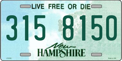NH license plate 3158150