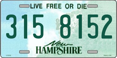 NH license plate 3158152