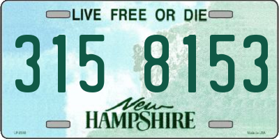 NH license plate 3158153