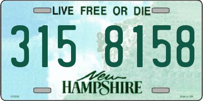 NH license plate 3158158