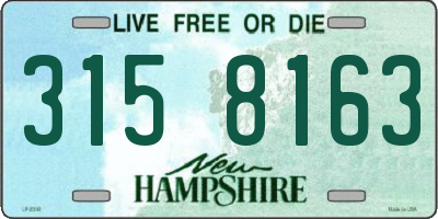 NH license plate 3158163