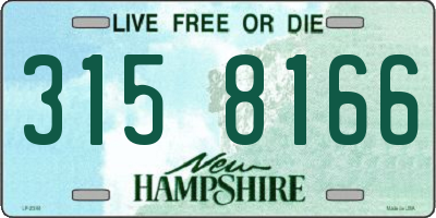 NH license plate 3158166