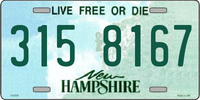 NH license plate 3158167