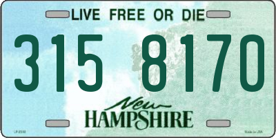 NH license plate 3158170