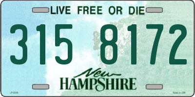 NH license plate 3158172