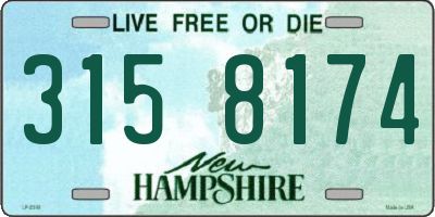 NH license plate 3158174