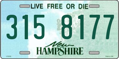 NH license plate 3158177